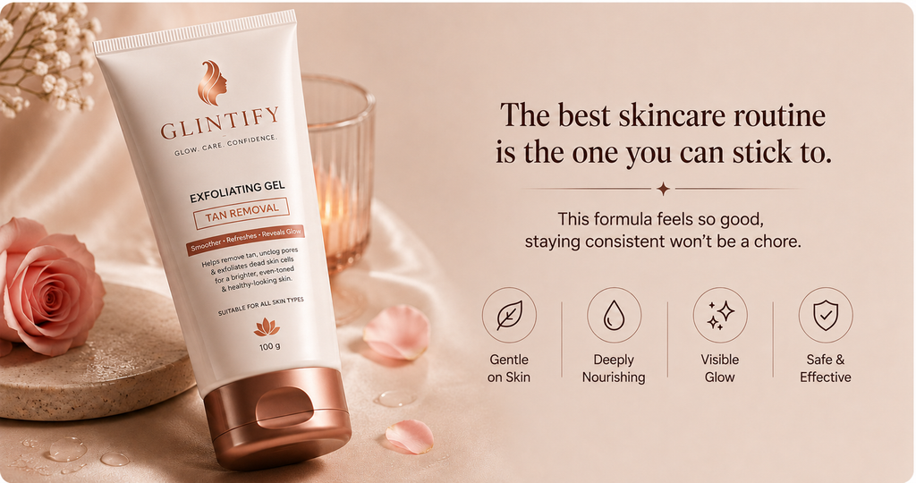 GLINTIFY Tan Removal Exfoliating Gel