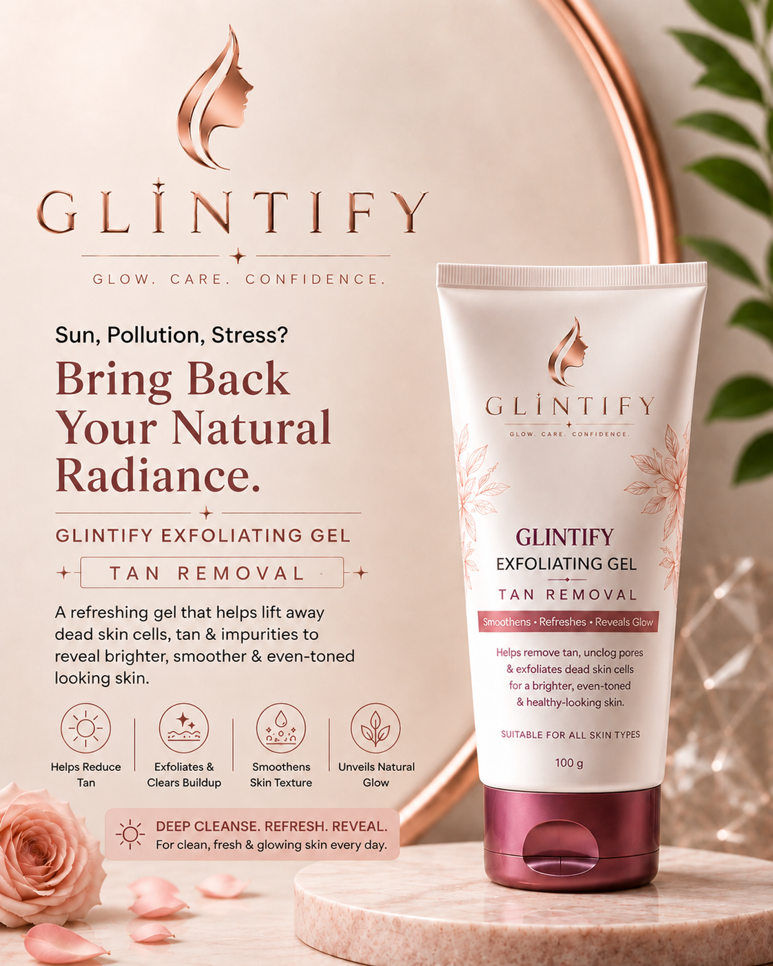 GLINTIFY Tan Removal Exfoliating Gel product image